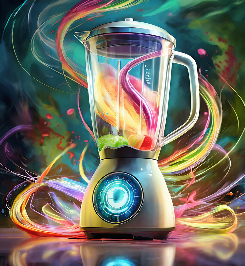 Mid-Journey_Artistic rendering of a close-up of kitchen blender with energy flourishes flowing out 16989-CROP_800px