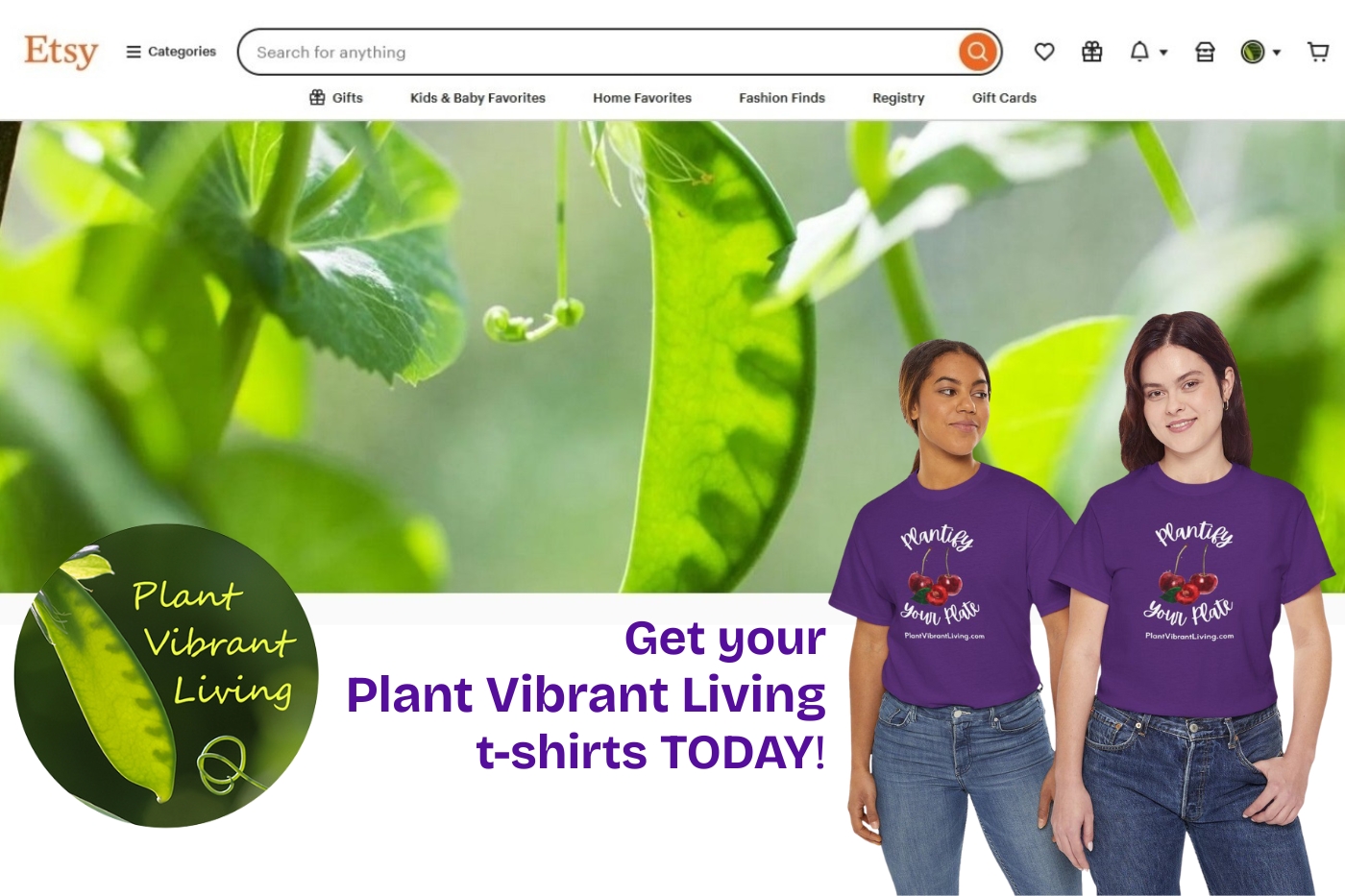 NOW available! Order your Plant Vibrant Living t-shirts in time for holiday gift-giving! PVL t-shirts - best